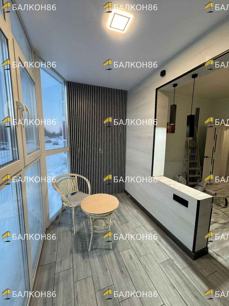 Отделка балкона под ключ в Сургуте